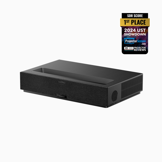 Formovie Theater ultra-short throw projector with Bowers & Wilkins sound, awarded 1st place in 2024 UST Showdown.