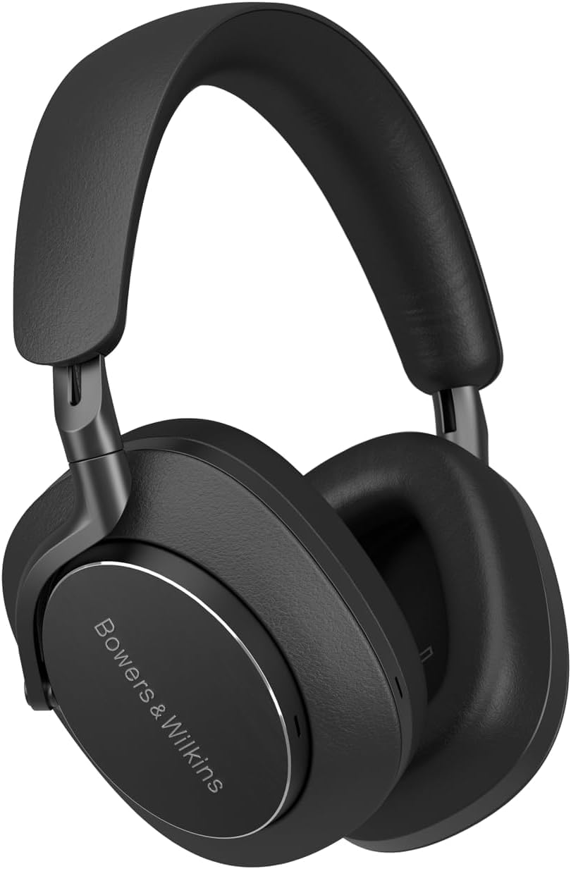 Bowers & Wilkins PX8 black wireless noise-cancelling over-ear headphones.